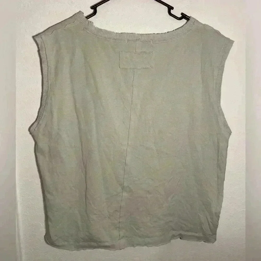 Free People Kasee Sleeveless Crewneck Muscle Tee Mint Soda Lime Size Extra Small